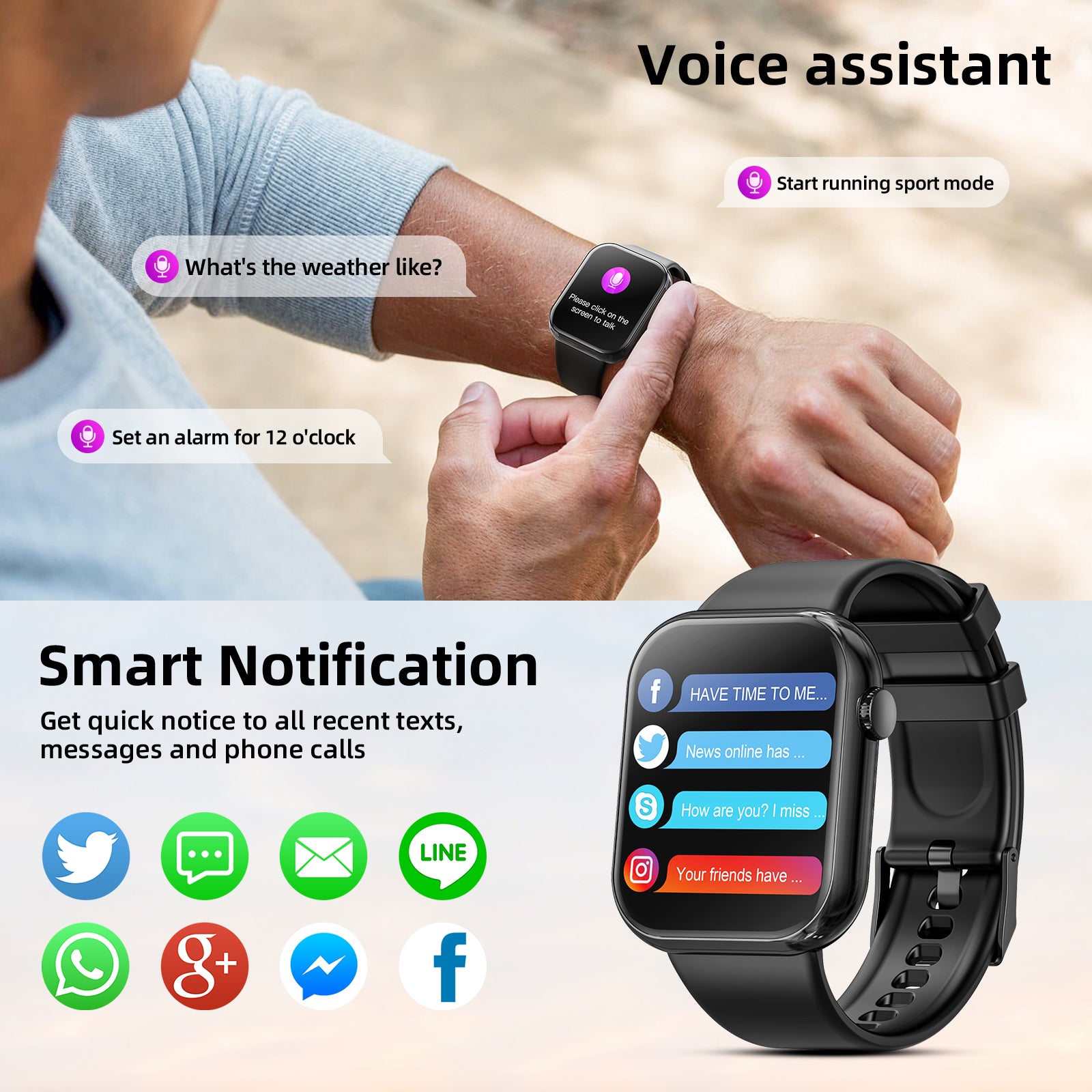 Smart Watch Men's Smart Bracelet Wireless Call Wireless - Temu