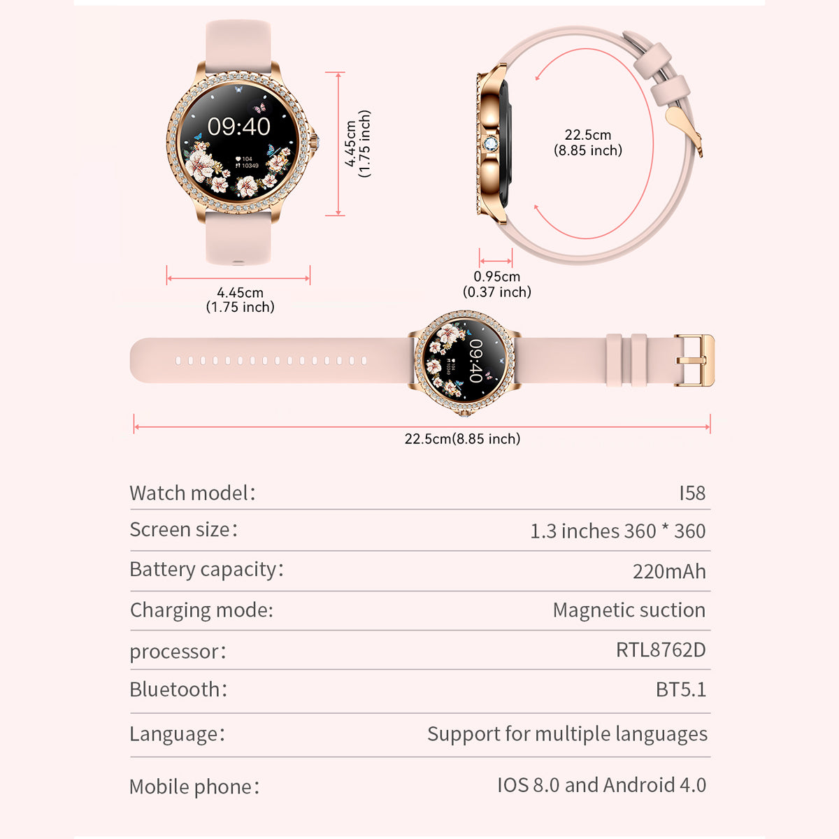 KARCHILOR I58  smart watch smart bracelet